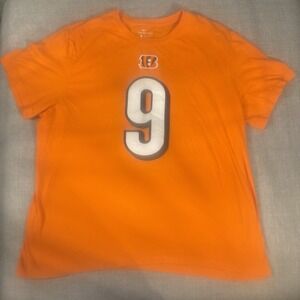 Nike Joe Burrow #9 Cincinnati Bengals Orange T Shirt Mens XXL NFL